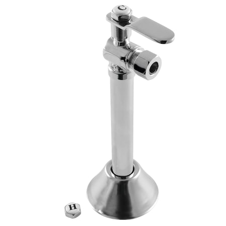 Kingston Brass CA8320CP 1/2" Sweat x 3/8" O.D. Comp Angle Stop Valve with 5" Extension, Polished Chrome CA8320CP
